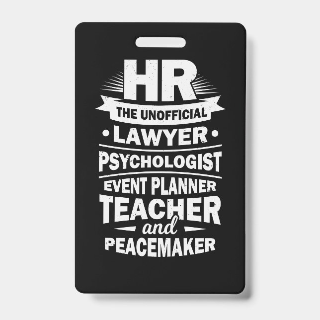 Crachá Recursos humanos orgulhosos (Frente)