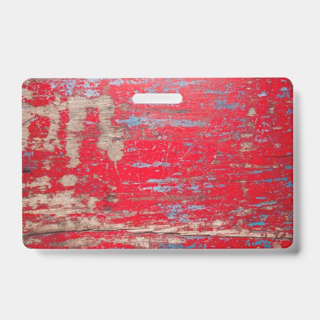 Crachá Red Vintage Wood (Frente)