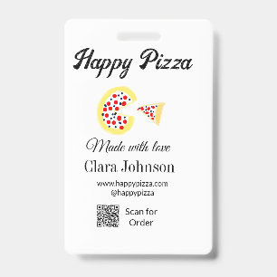 Crachá Restaurante de pizza café pizzaria digitalize códi