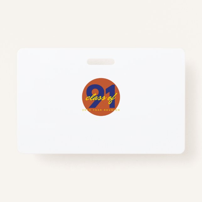 Crachá Reunião de classe 1991 (Frente)