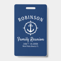 Reunião de Família Âncora Náutica Azul Marinho e B