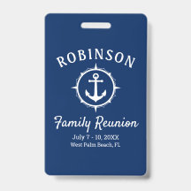 Reunião de Família Âncora Náutica Azul Marinho e B