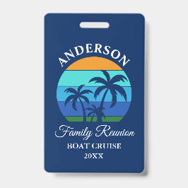 Crachá Reunião Familiar Palm Treise Blue Cruise