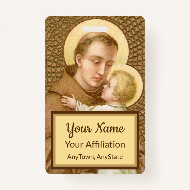 Crachá Rua. Anthony & the Cristo Child (JM 05; Estilo 2) (Frente)