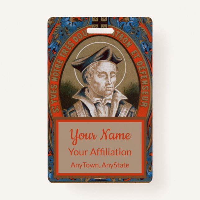 Crachá Rua. Ivo de Kermartin (M 005) (Frente)