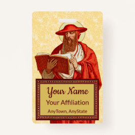 Crachá Rua. Jerome como Cardeal com Livro (P 004)