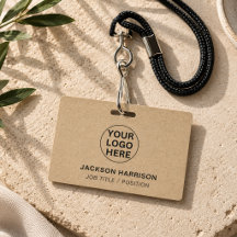 Rustic Kraft Badge l Business Logo Employee ID