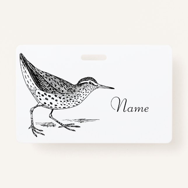 Crachá Sandpiper Shorebird Thunder_Cove (Frente)