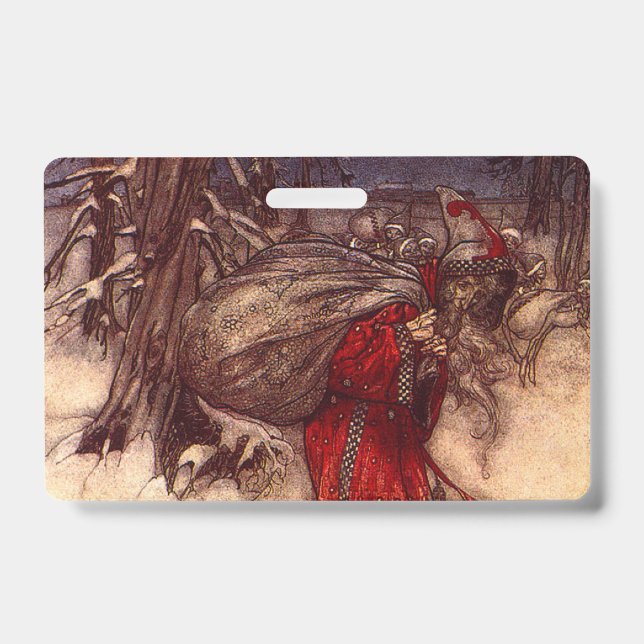 Crachá Santa Claus Arthur Rackham (Frente)