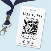 Scan to Pay QR Code Social Media