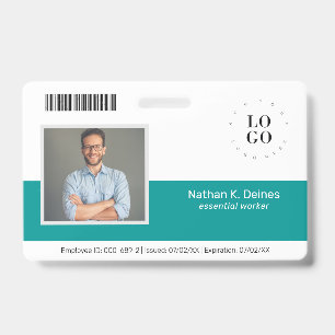 Crachá Segurança da Empresa de ID de Foto de Funcionário