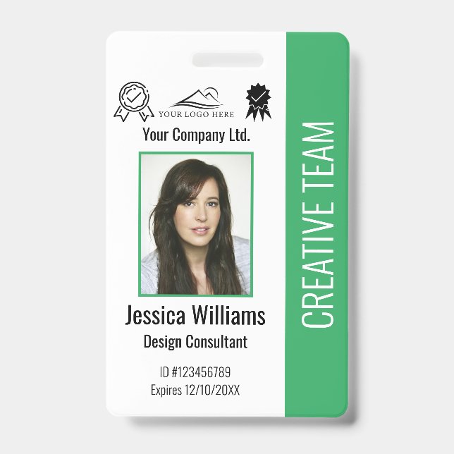 Crachá Segurança da Empresa para ID de Foto Personalizada (Frente)