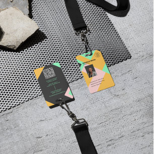 Crachá Segurança da Empresa QR de ID de Foto do Funcionár