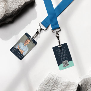 Crachá Segurança da Empresa QR de ID de Foto do Funcionár