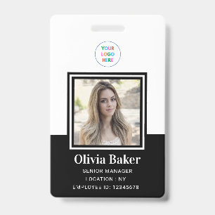 Crachá Segurança do Utilizador do Logotipo da Empresa Neg