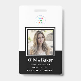 Crachá Segurança do Utilizador do Logotipo da Empresa Neg