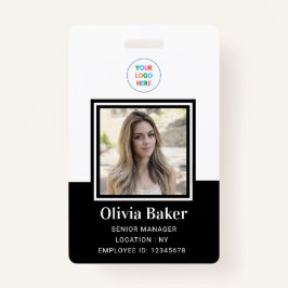 Crachá Segurança do Utilizador do Logotipo da Empresa Neg