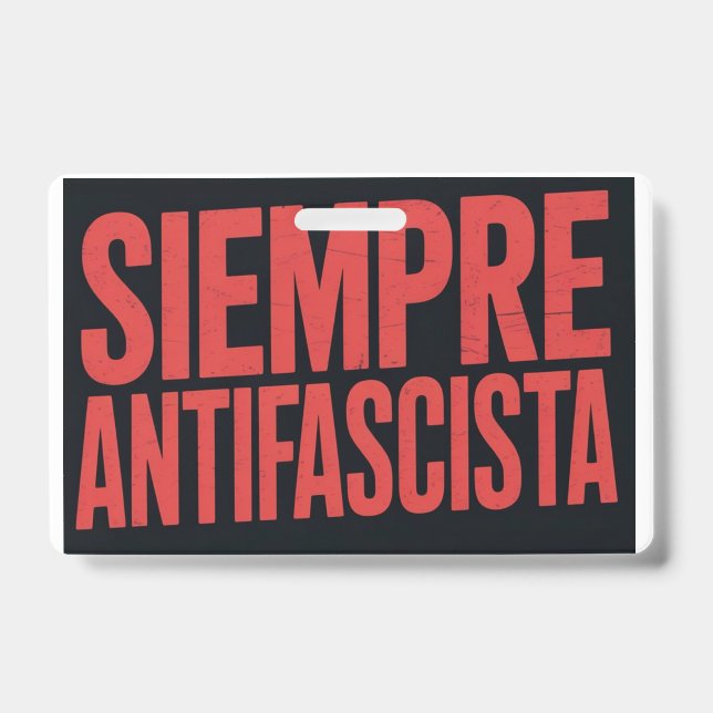 Crachá Sempre Antifascista (Frente)
