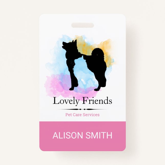 Crachá Serviços de Pet Care/ Sitting (Frente)