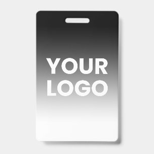 Crachá Seu logotipo e moderno gradiente de cor editável