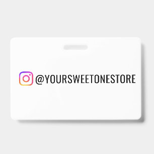 Crachá Seu nome no Instagram & ID do ícone da mídia socia