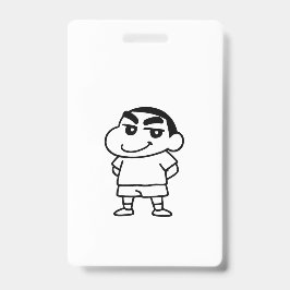 Crachá Shinchan preto e branco