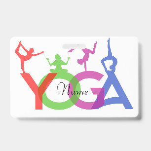 Crachá Silhuetas de Poses de Yoga Thunder_Cove