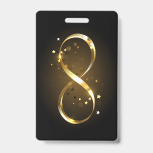 Crachá Símbolo de Infinito Dourado