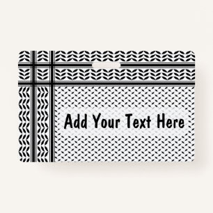 Crachá Símbolo Keffiyeh do Padrão de Resistência Palestin