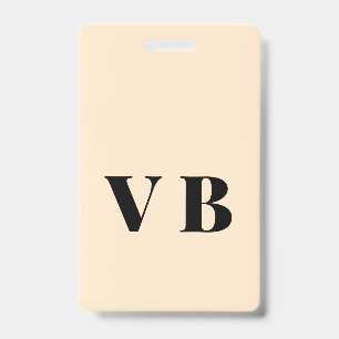 Crachá simples cores pastéis personalizadas sólidas mínim