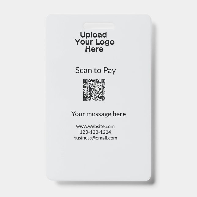 Crachá Simples varredura mínima para pagar o esquema de l (Frente)