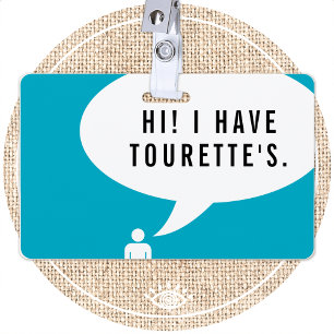 Crachá SÍNDROME DE TOURETTE balão de fala
