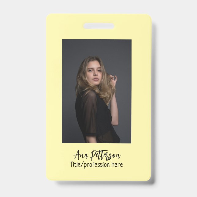 Crachá site de e-mail QR profissional de foto moderno soc (Frente)