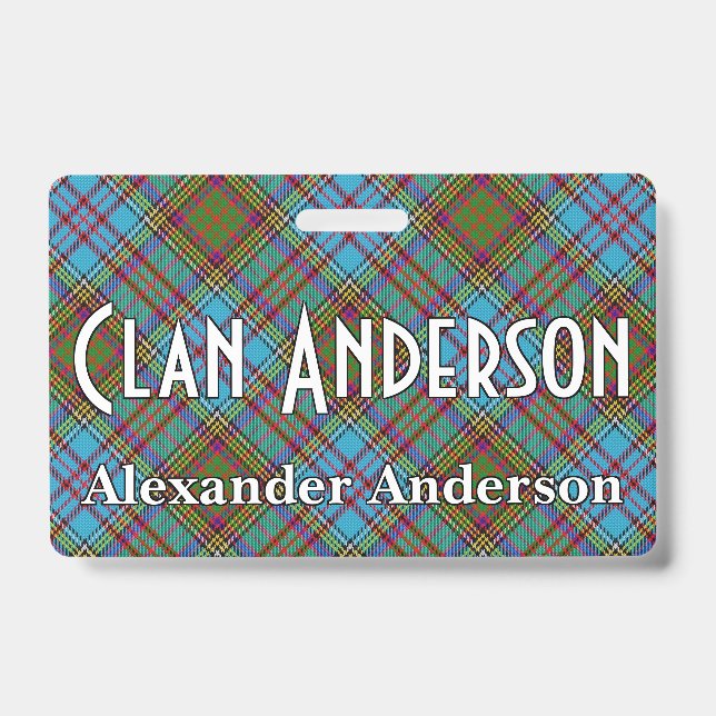 Crachá Snappy Clan Anderson Tartan (Frente)