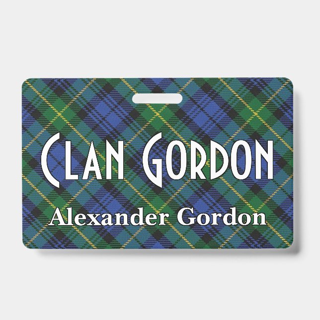 Crachá Snappy Clan Gordon Tartan (Frente)