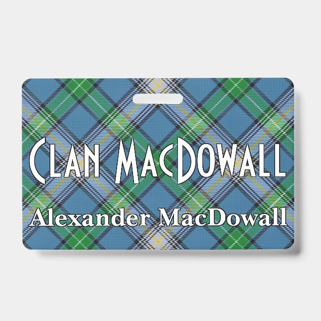 Crachá Snappy Clan MacDowall Tartan (Frente)