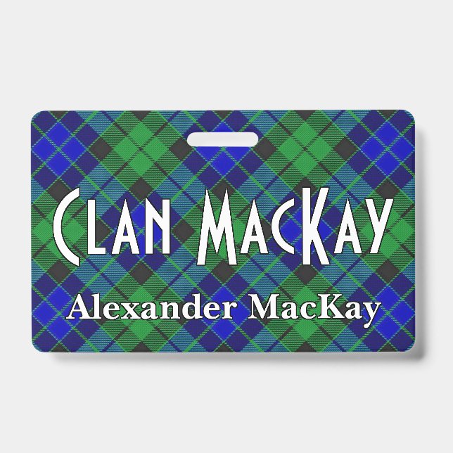 Crachá Snappy Clan MacKay Tartan (Frente)
