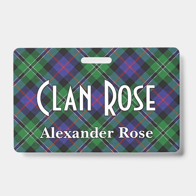 Crachá Snappy Clan Rosa Tartan (Frente)