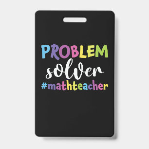 Crachá Solucionador de Problemas de Professor de Matemáti