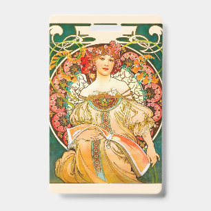 Crachá Sonho de Alphonse Mucha Art Nouveau