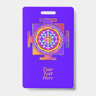 Crachá Sri Yantra - Design do Símbolo do Hinduísmo 1