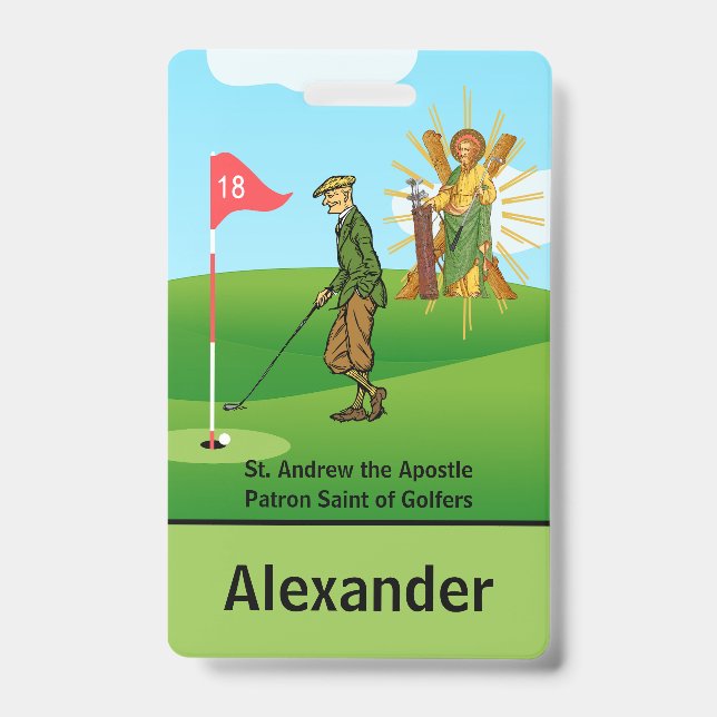 Crachá SS. Andrew & Jude com 2 Crachás de Golfistas Mascu (Frente)