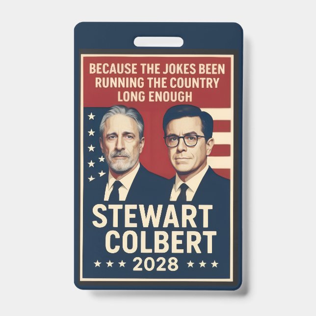Crachá Stewart/Colbert 2028 (Frente)