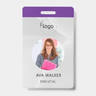 Crachá Stylish Custom Company Employee Photo Badge