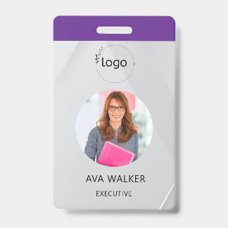 Crachá Stylish Custom Company Employee Photo Badge