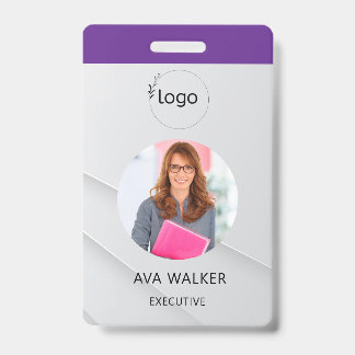 Crachá Stylish Custom Company Employee Photo Badge
