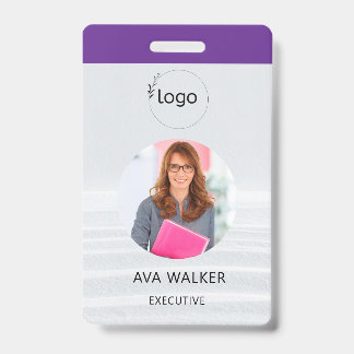 Crachá Stylish Custom Company Employee Photo Badge