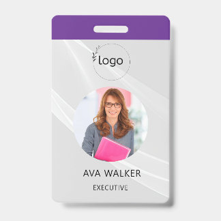 Crachá Stylish Custom Company Employee Photo Badge