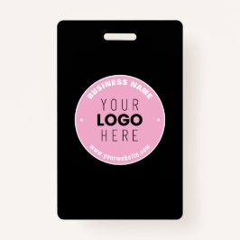 Crachá Substituição fácil de logotipos e texto editável |
