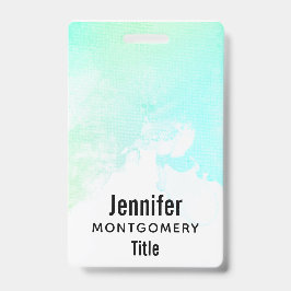 Crachá Suportes de Abstrato verde e azul modernos